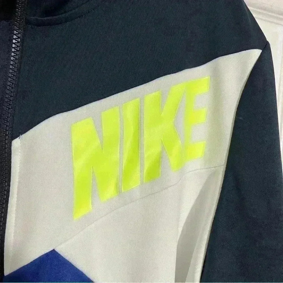 NIKE Men Track Jacket Blue Black and White | size XL - Picture 2 of 7